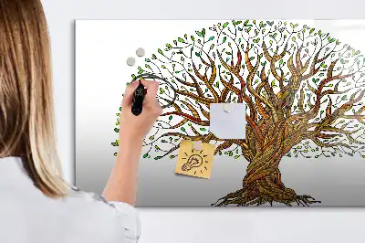 Tableau magnétique de dessin forme racine d'arbre