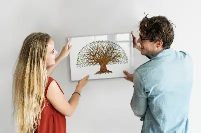 Tableau magnétique de dessin forme racine d'arbre