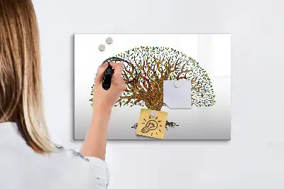 Tableau magnétique de dessin forme racine d'arbre