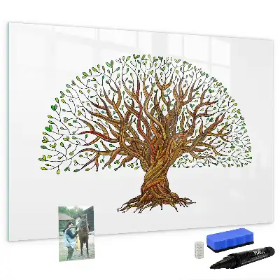 Tableau magnétique de dessin forme racine d'arbre