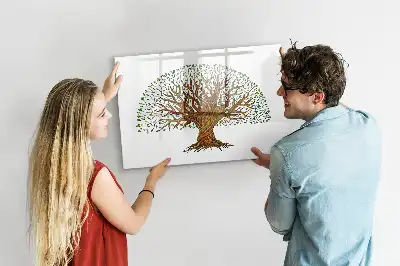 Tableau magnétique de dessin forme racine d'arbre
