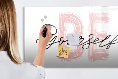 Tableau magnétique à dessiner motif Sois toi-même