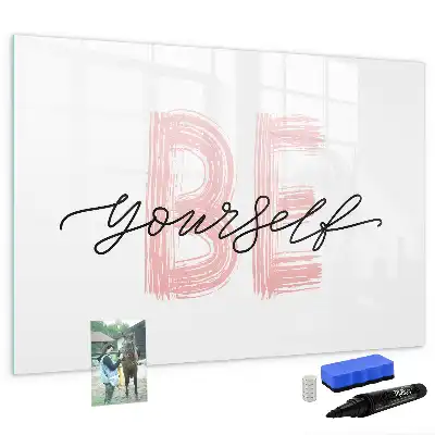 Tableau magnétique à dessiner motif Sois toi-même