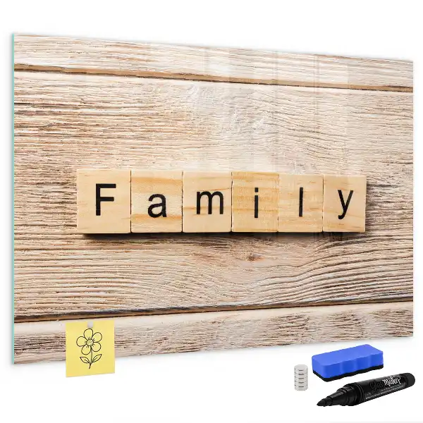 Tableau magnétique pour dessiner modèle Texte Famille