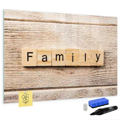 Tableau magnétique pour dessiner modèle Texte Famille