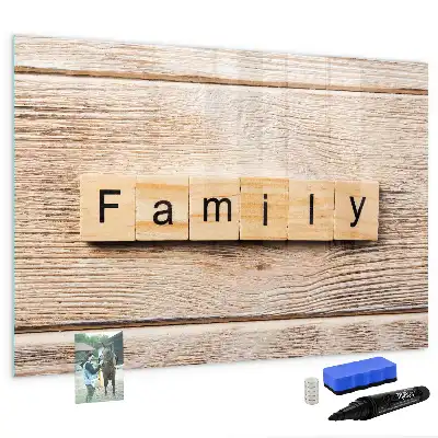 Tableau magnétique pour dessiner modèle Texte Famille
