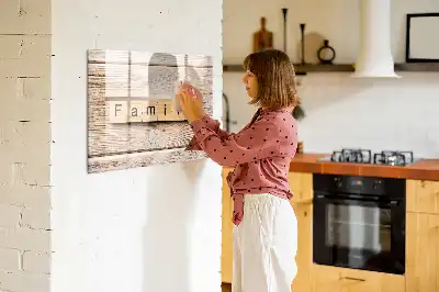 Tableau magnétique pour dessiner modèle Texte Famille