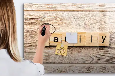 Tableau magnétique pour dessiner modèle Texte Famille