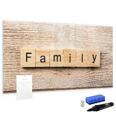 Tableau magnétique pour dessiner modèle Texte Famille