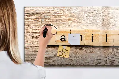 Tableau magnétique pour dessiner modèle Texte Famille