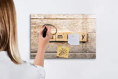 Tableau magnétique pour dessiner modèle Texte Famille