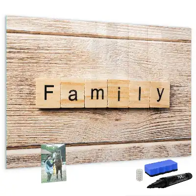 Tableau magnétique pour dessiner modèle Texte Famille