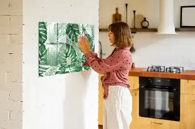 Tableau magnétique à dessiner motif feuilles de monstera