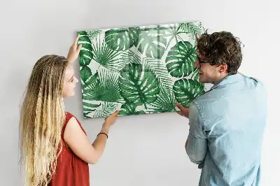 Tableau magnétique à dessiner motif feuilles de monstera