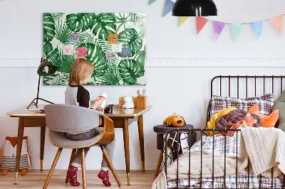 Tableau magnétique à dessiner motif feuilles de monstera
