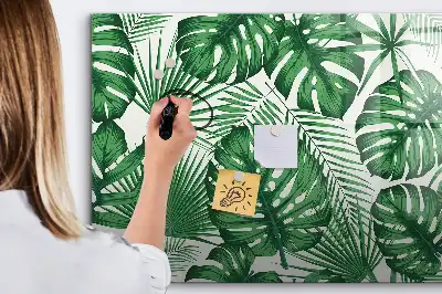 Tableau magnétique à dessiner motif feuilles de monstera