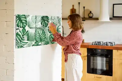 Tableau magnétique à dessiner motif feuilles de monstera