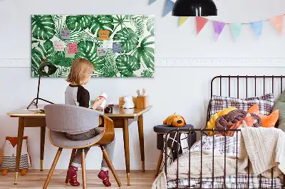 Tableau magnétique à dessiner motif feuilles de monstera