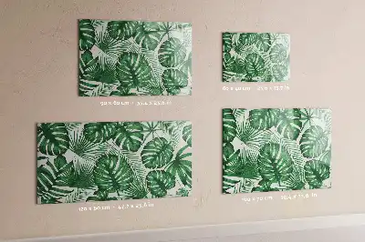 Tableau magnétique à dessiner motif feuilles de monstera