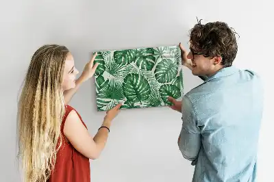 Tableau magnétique à dessiner motif feuilles de monstera
