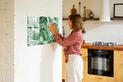 Tableau magnétique à dessiner motif feuilles de monstera