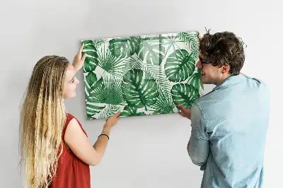 Tableau magnétique à dessiner motif feuilles de monstera
