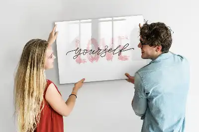 Tableau magnétique à dessiner motif Aime-toi toi-même