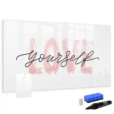Tableau magnétique à dessiner motif Aime-toi toi-même