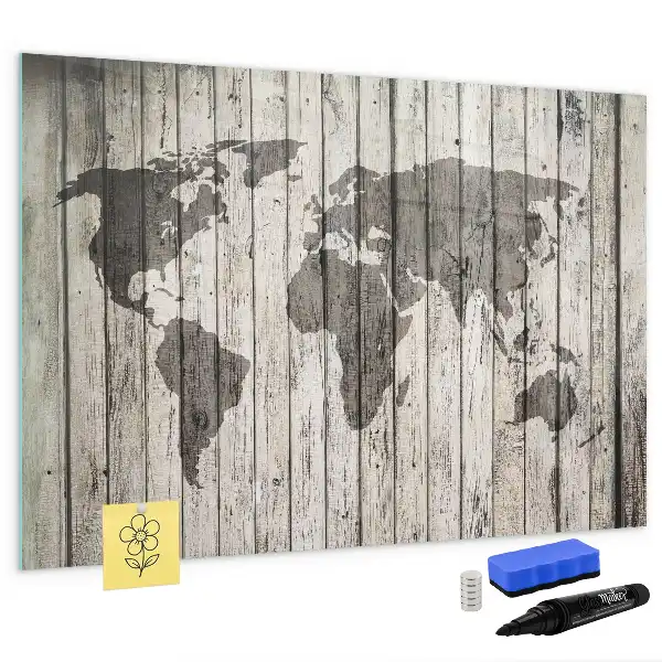 Tableau magnétique pour dessiner carte du monde