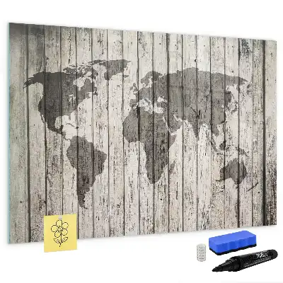 Tableau magnétique pour dessiner carte du monde