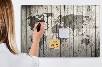 Tableau magnétique pour dessiner carte du monde