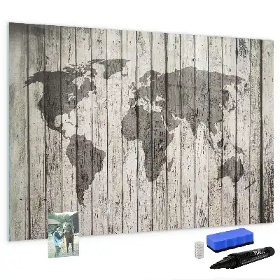 Tableau magnétique pour dessiner carte du monde