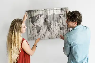 Tableau magnétique pour dessiner carte du monde