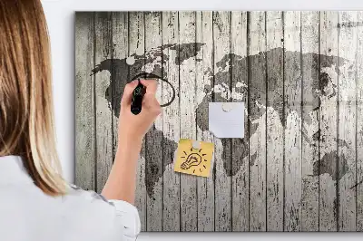 Tableau magnétique pour dessiner carte du monde