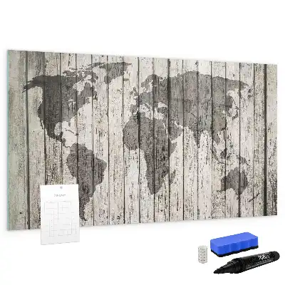 Tableau magnétique pour dessiner carte du monde