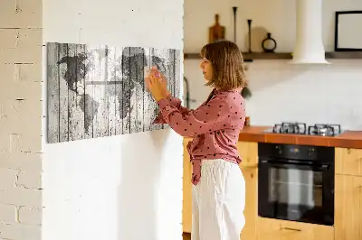 Tableau magnétique pour dessiner carte du monde