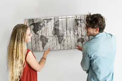 Tableau magnétique pour dessiner carte du monde