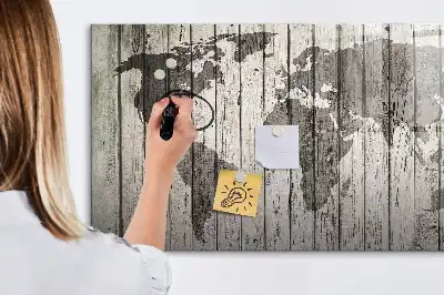 Tableau magnétique pour dessiner carte du monde