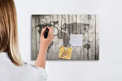 Tableau magnétique pour dessiner carte du monde