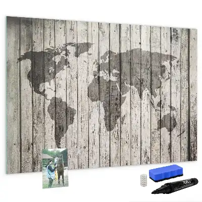 Tableau magnétique pour dessiner carte du monde