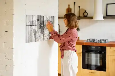Tableau magnétique pour dessiner carte du monde