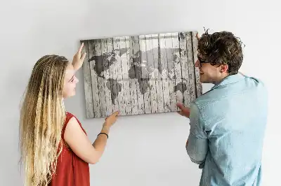 Tableau magnétique pour dessiner carte du monde