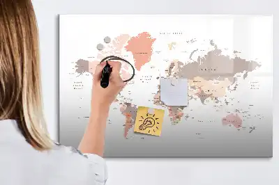 Tableau magnétique à dessiner carte du monde détaillée