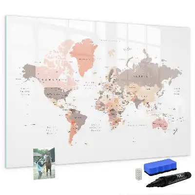 Tableau magnétique à dessiner carte du monde détaillée
