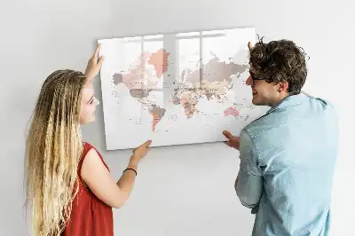 Tableau magnétique à dessiner carte du monde détaillée