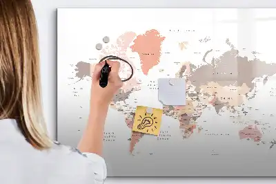 Tableau magnétique à dessiner carte du monde détaillée
