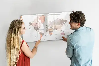 Tableau magnétique à dessiner carte du monde détaillée
