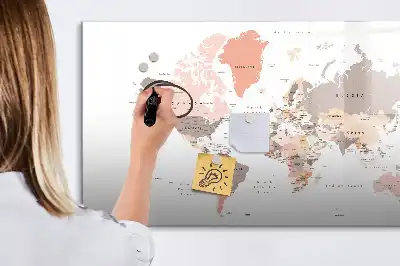Tableau magnétique à dessiner carte du monde détaillée