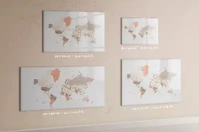 Tableau magnétique à dessiner carte du monde détaillée
