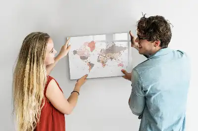 Tableau magnétique à dessiner carte du monde détaillée